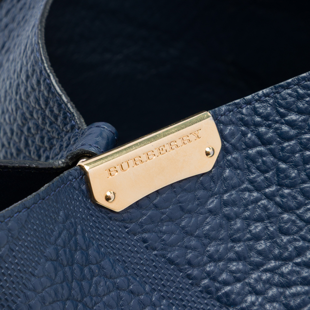 Pre-Loved Burberry Small Elephant Embossed Calfskin Check Canterbury Tote - Picture 5 of 6